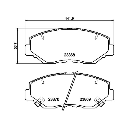 8DB 355 010-231 - Brake Pad Set, disc brake 