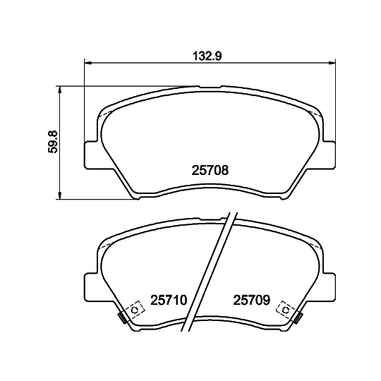 8DB 355 021-781 - Piduriklotsi komplekt,ketaspidur 