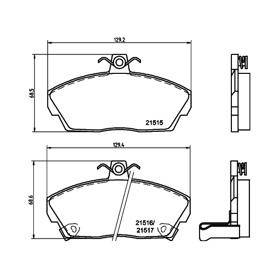 8DB 355 018-031 - Brake Pad Set, disc brake 