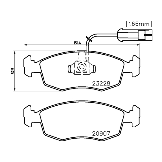 8DB 355 008-521 - Brake Pad Set, disc brake 