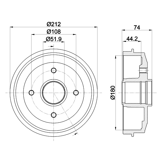 8DT 355 301-211 - Brake Drum 