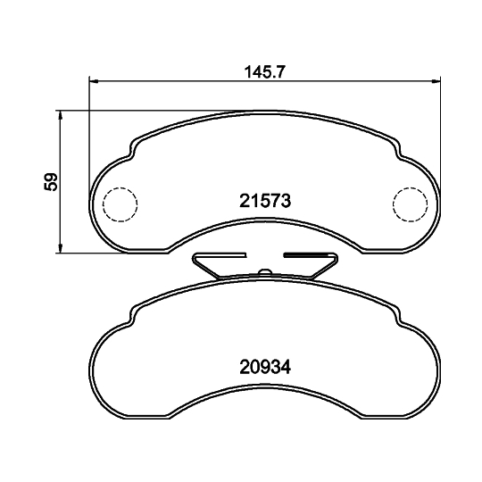 8DB 355 019-101 - Brake Pad Set, disc brake 