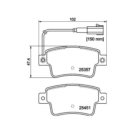 8DB 355 019-801 - Brake Pad Set, disc brake 