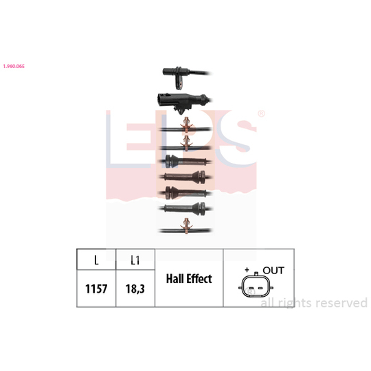 1.960.065 - Sensor, wheel speed 