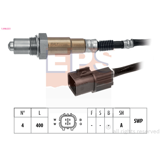 1.998.551 - Lambda Sensor 