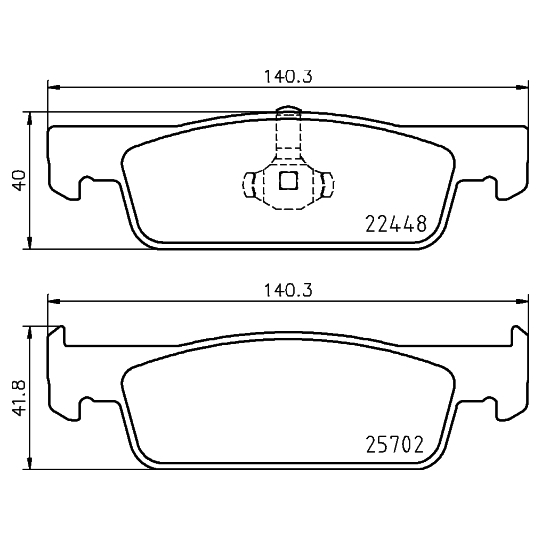 8DB 355 031-551 - Brake Pad Set, disc brake 