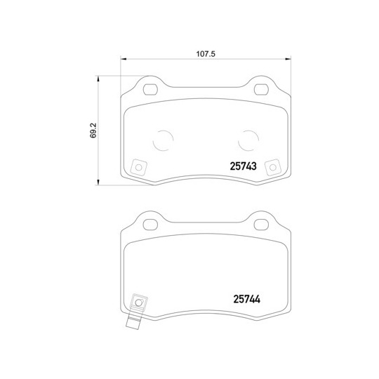 8DB 355 021-251 - Piduriklotsi komplekt,ketaspidur 