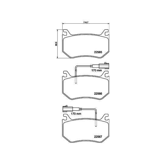 8DB 355 039-031 - Brake Pad Set, disc brake 