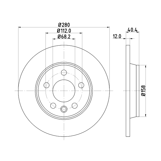 8DD 355 105-611 - Bromsskiva 