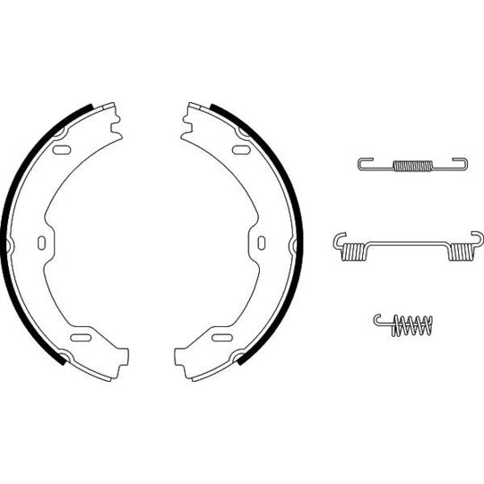 8DA 355 050-481 - Brake Shoe Set, parking brake 