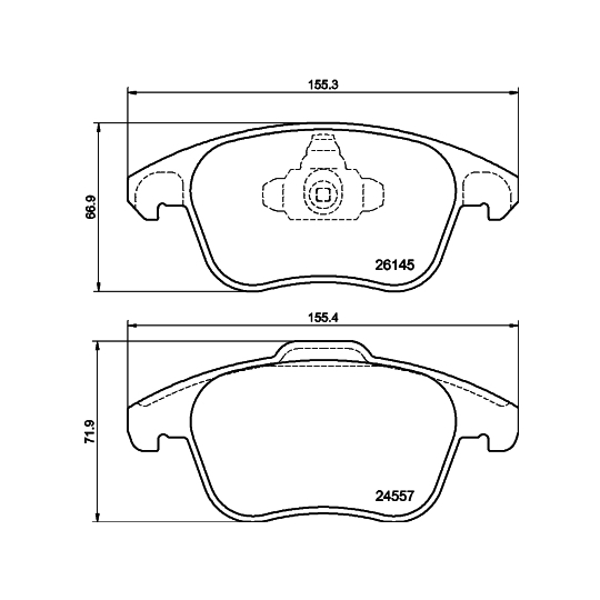 8DB 355 040-141 - Brake Pad Set, disc brake 