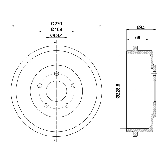 8DT 355 300-431 - Brake Drum 