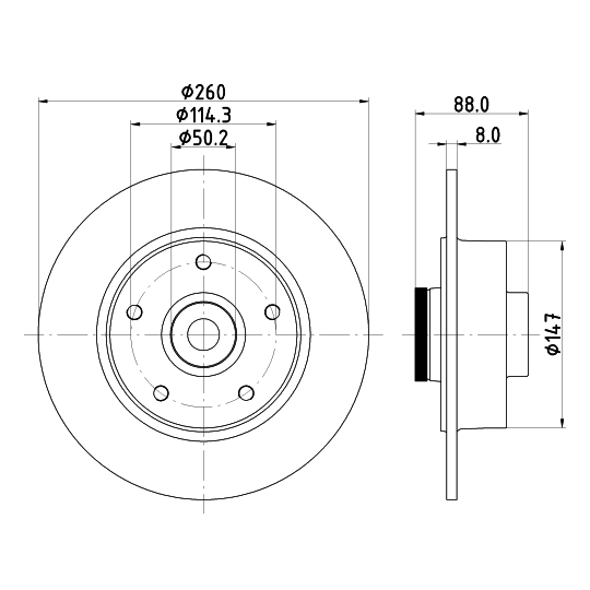 8DD 355 123-311 - Bromsskiva 