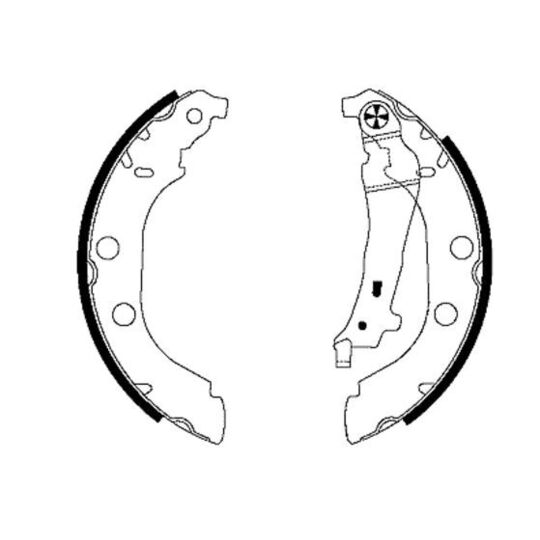 8DB 355 001-801 - Brake Shoe Set 