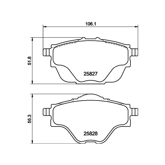 8DB 355 021-001 - Brake Pad Set, disc brake 