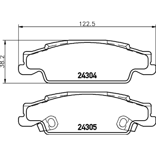 8DB 355 006-801 - Brake Pad Set, disc brake 