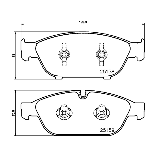 8DB 355 016-031 - Brake Pad Set, disc brake 