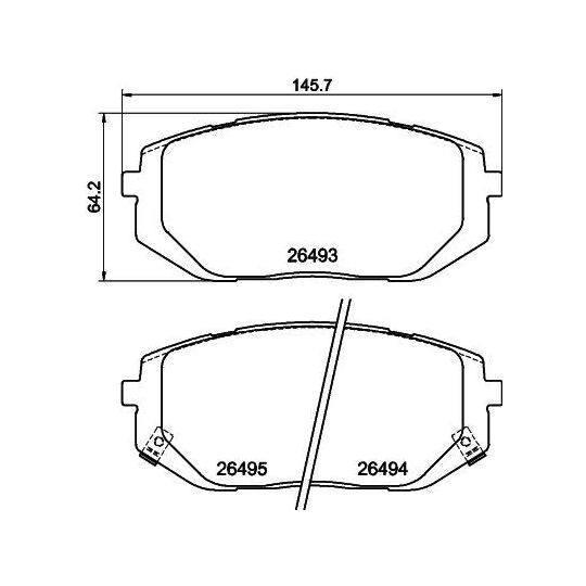 8DB 355 043-641 - Brake Pad Set, disc brake 