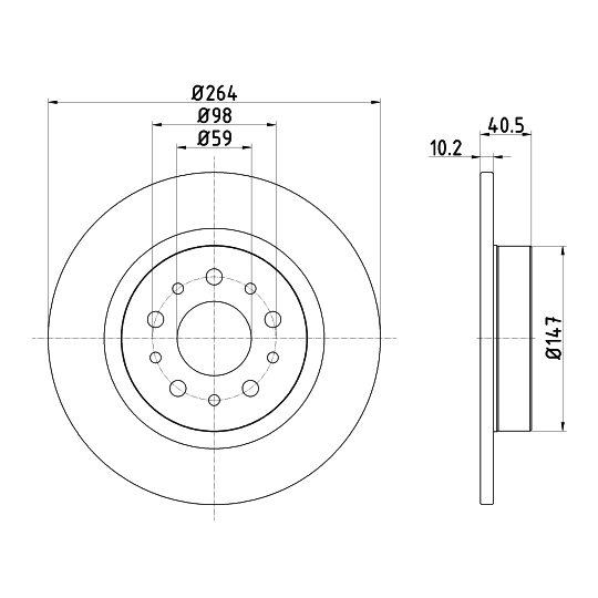 8DD 355 120-931 - Bromsskiva 