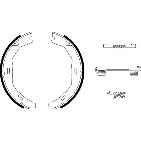 8DA 355 050-771 - Brake Shoe Set, parking brake 