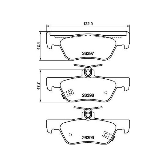 8DB 355 043-091 - Brake Pad Set, disc brake 