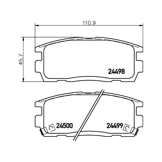 8DB 355 012-951 - Brake Pad Set, disc brake 