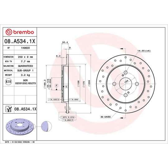 08.A534.1X - Brake Disc 