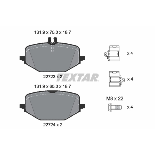 2272303 - Brake Pad Set, disc brake 