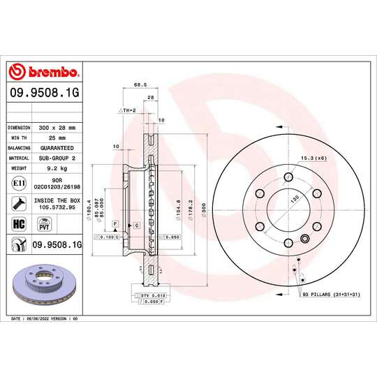 KT 10 025 - Brake Set, disc brake 