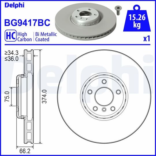 BG9417BC - Brake Disc 