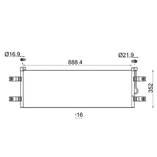 AC 784 000S - Kondensor, klimatanläggning 