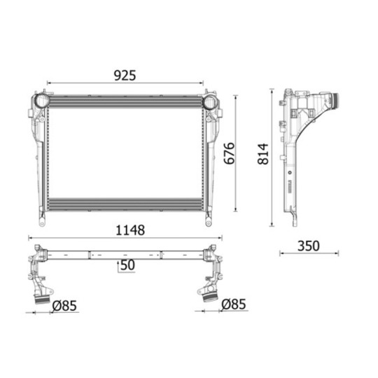 CI 706 000P - Intercooler, charger 