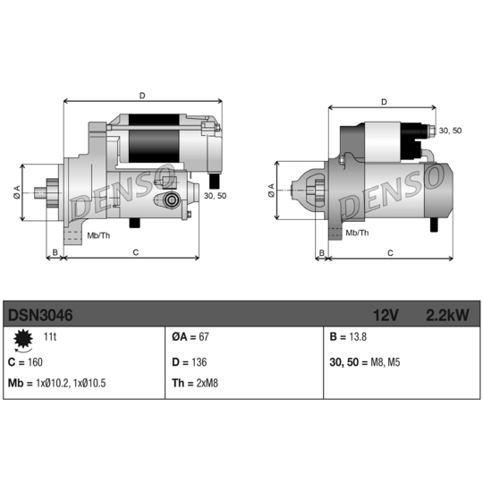 DSN3046 - Startmotor 