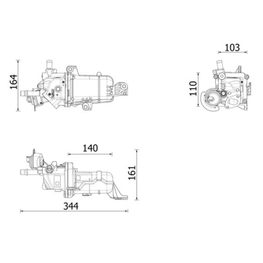 CE 49 000P - Cooler, Exhaust Gas Recirculation 