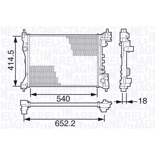 350213203500 - Radiaator, mootorijahutus 