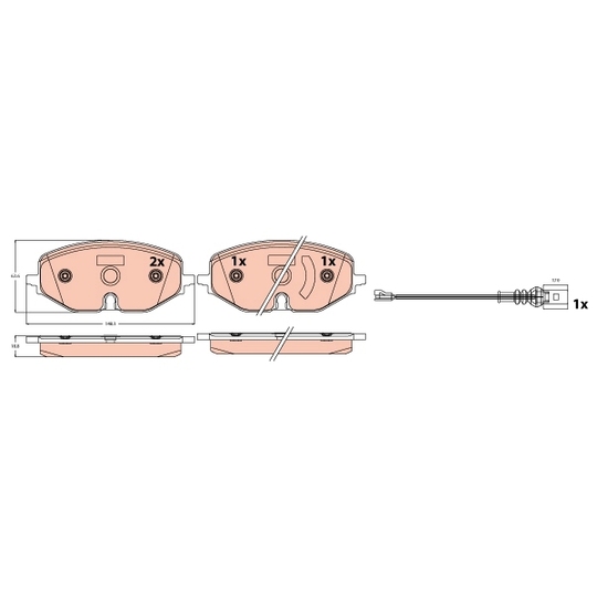 GDB2392 - Brake Pad Set, disc brake 