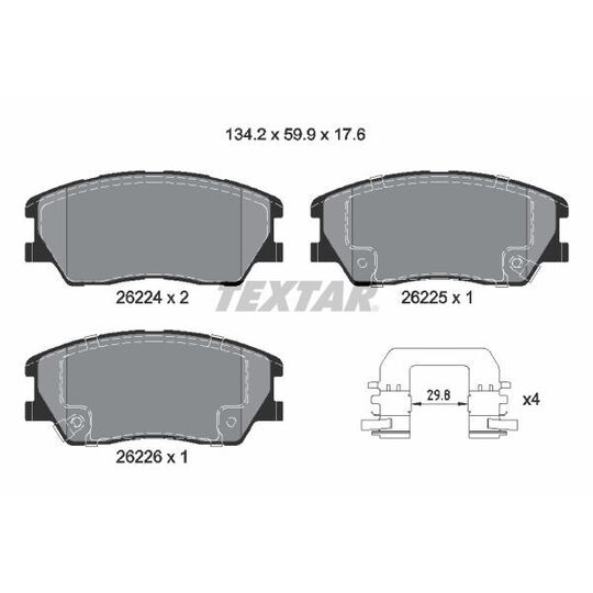 2622401 - Brake Pad Set, disc brake 