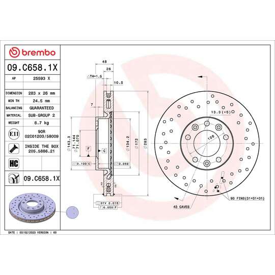 09.C658.1X - Bromsskiva 