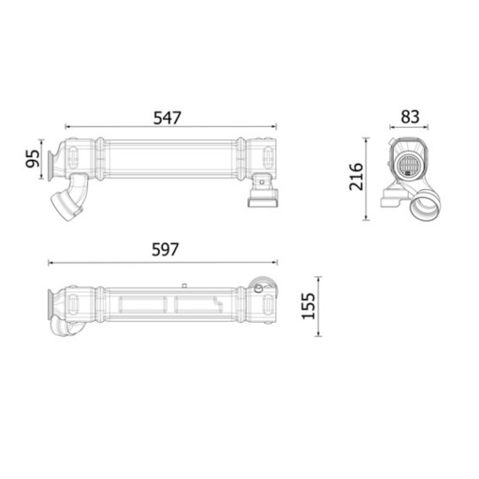 CE 52 000P - Cooler, exhaust gas recirculation 