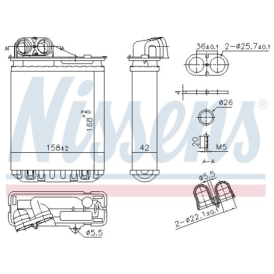 707301 - Heat Exchanger, interior heating 