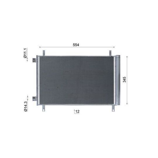 AC 1144 000S - Kondensor, klimatanläggning 