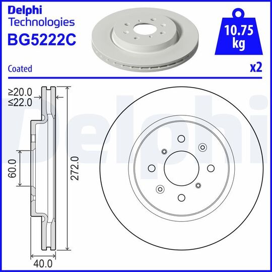 BG5222C - Brake Disc 