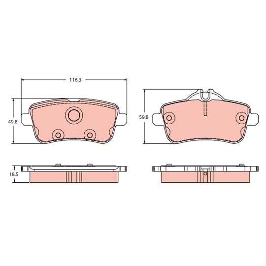 GDB2391 - Brake Pad Set, disc brake 