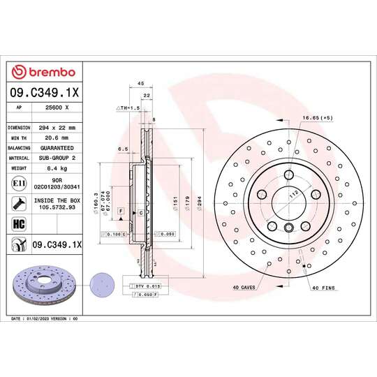 09.C349.1X - Brake Disc 