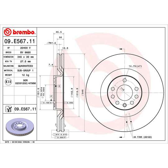 09.E567.11 - Brake Disc 