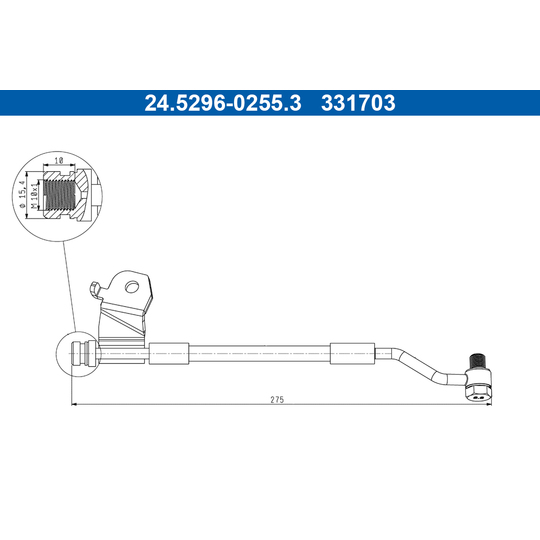 24.5296-0255.3 - Brake Hose 