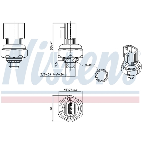 301077 - Pressure Switch, air conditioning 