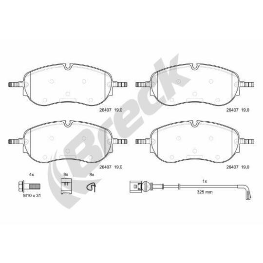 26407 00 651 00 - Brake Pad Set, disc brake 