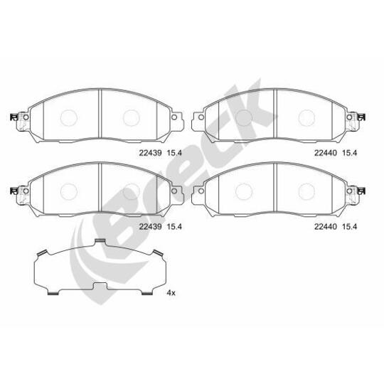 22439 00 651 00 - Brake Pad Set, disc brake 