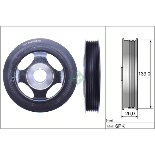 544 0178 10 - Belt Pulley, crankshaft 